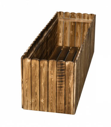 Fir Plant Pot Natural Wood Colour 120L x 40W x 40H cm Wood Planter Box Garden
