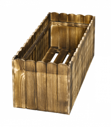 Plant Pot Natural Wood Colour Fir 80L x 33W x 30H cm Easy Assembly Durable