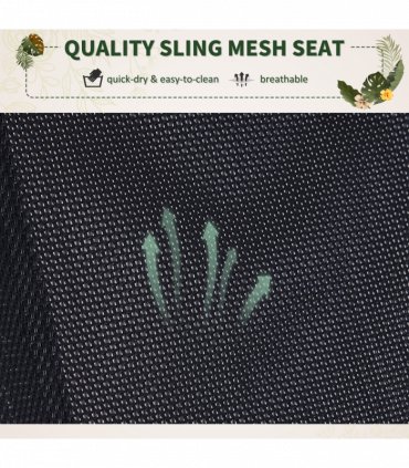 Orbital Sun Lounger Rocking Chair Outdoor Zero Gravity Folding w/ Pillow Black