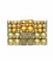 100 Piece Christmas Ball Set 3/4/6 cm Gold