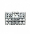 100 Piece Christmas Ball Set 3/4/6 cm Silver