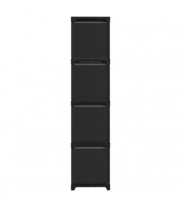 12-Cube Display Shelf with Boxes Black 103x30x141 cm Fabric