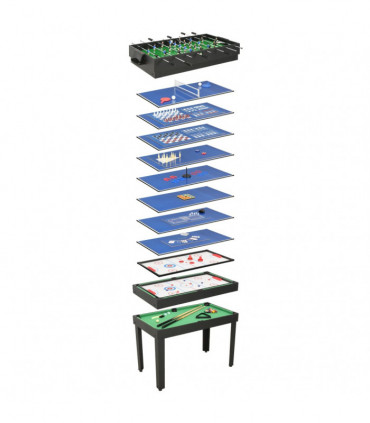 15-in-1 Multi Game Table 121x61x82 cm Black
