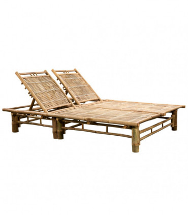 2-Person Sun Lounger Bamboo
