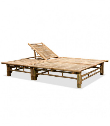 2-Person Sun Lounger Bamboo