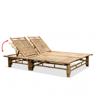 2-Person Sun Lounger Bamboo