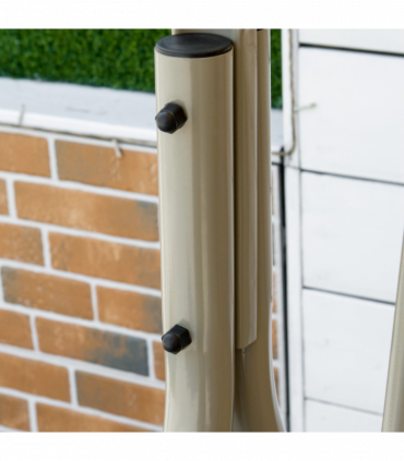 3 Person Porch Swing Chair Outdoor Lounge Bench Canopy Light Brown