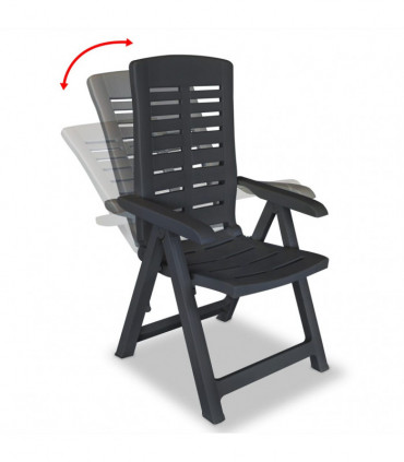 3 Piece Bistro Set Plastic Anthracite