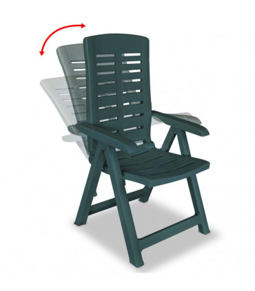 3 Piece Bistro Set Plastic Green