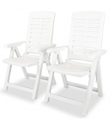 3 Piece Bistro Set Plastic White
