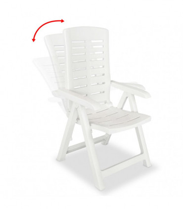 3 Piece Bistro Set Plastic White