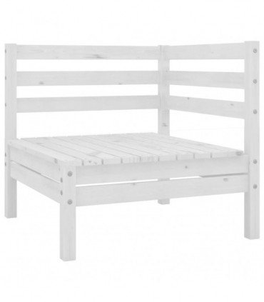 3 Piece Garden Lounge Set Solid Pinewood White