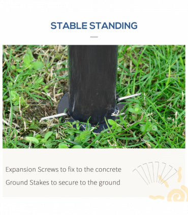 Gazebo Polycarbonate Black, Dark Grey, Khaki 300x300cm Two-tier hardtop roof