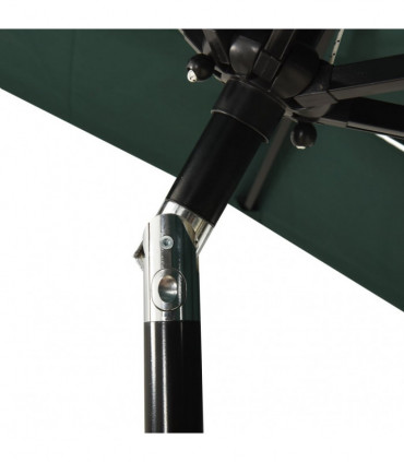 3-Tier Parasol with Aluminium Pole Green 2x2 m