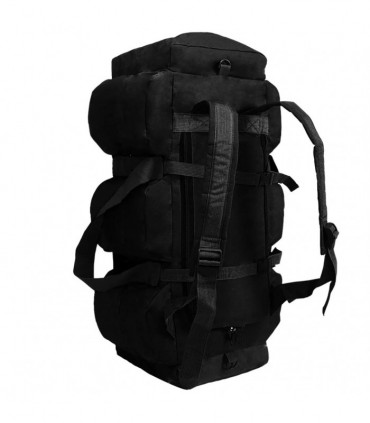 3-in-1 Army-Style Duffel Bag 120 L Black