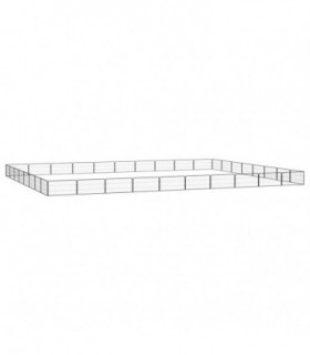 36-Panel Dog Playpen Black 100x50 cm Powder-coated Steel