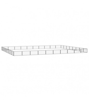 36-Panel Dog Playpen Black 100x50 cm Powder-coated Steel