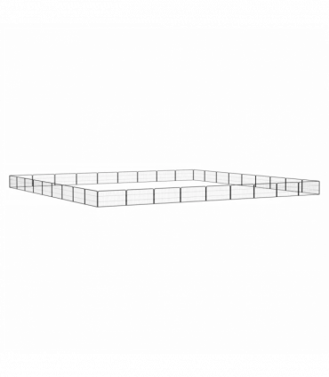 36-Panel Dog Playpen Black 100x50 cm Powder-coated Steel