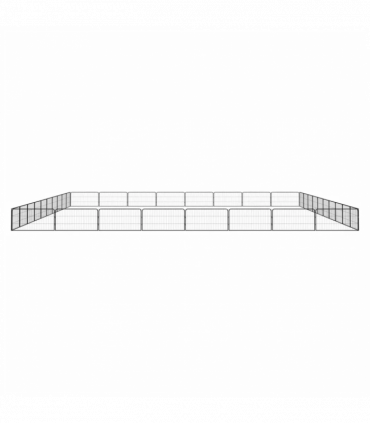 36-Panel Dog Playpen Black 100x50 cm Powder-coated Steel
