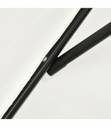 3x2m Patio Parasol Canopy Tilt Crank 6 Ribs Sun Shade Garden White