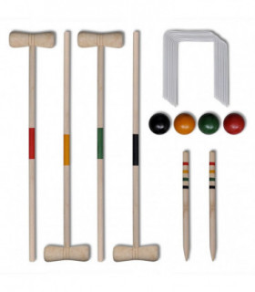 4 Player Wooden Croquet Set