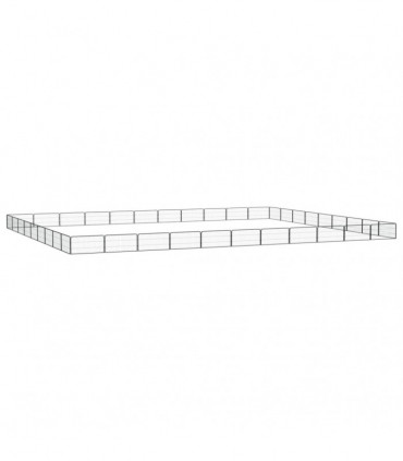 40-Panel Dog Playpen Black 100x50 cm Powder-coated Steel