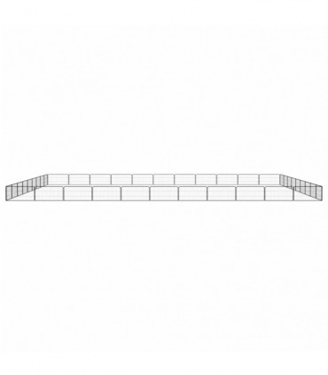 40-Panel Dog Playpen Black 100x50 cm Powder-coated Steel