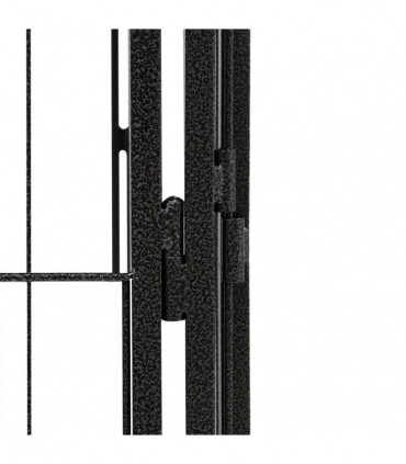 40-Panel Dog Playpen Black 100x50 cm Powder-coated Steel