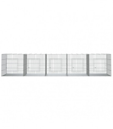 5-Panel Rabbit Cage 273x79x54 cm Galvanised Iron