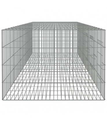5-Panel Rabbit Cage 273x79x54 cm Galvanised Iron