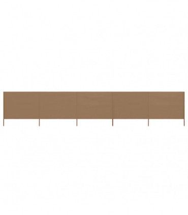 5-panel Wind Screen Fabric 600x160 cm Taupe