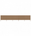 5-panel Wind Screen Fabric 600x160 cm Taupe