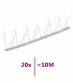 5-row Stainless Steel Bird & Pigeon Spikes Set of 20 10 m