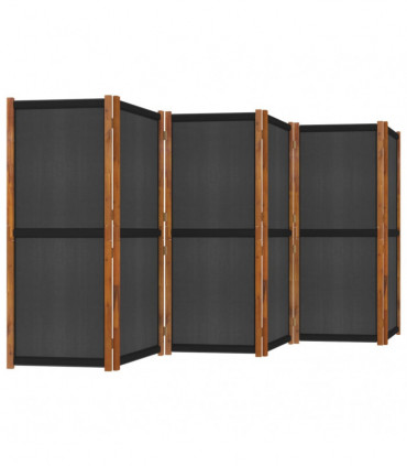 6-Panel Room Divider Black 420x180 cm