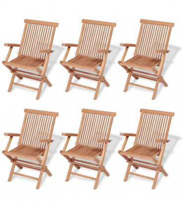 7 Piece Outdoor Dining Set Solid Teak Wood