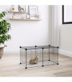 8-Panel Pet Cage Black 35x35 cm Steel