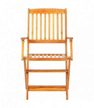 9 Piece Folding Outdoor Dining Set Solid Acacia Wood