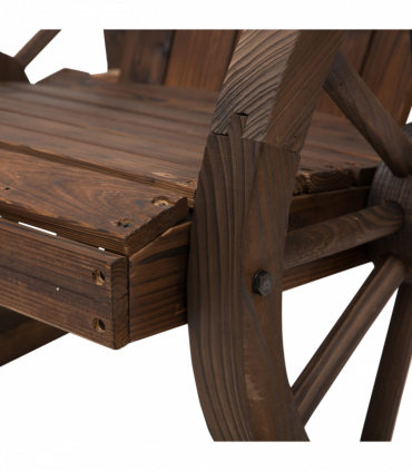 Adirondack Rocking Chair Burnt Brown Fir Wood 68W x 88D x 97H cm Garden Lounging