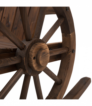 Adirondack Rocking Chair Burnt Brown Fir Wood 68W x 88D x 97H cm Garden Lounging