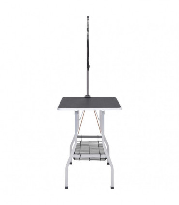 Adjustable Dog Grooming Table with 2 Loops and Basket