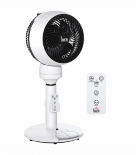 Air Circulator Fan 3 Speed 3 Mode, Oscillation Tilt, Height Adjust Black/White