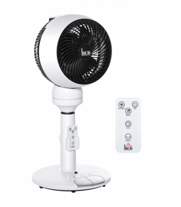 Air Circulator Fan 3 Speed 3 Mode, Oscillation Tilt, Height Adjust Black/White