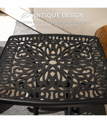 Aluminium Bistro Table with Umbrella Hole - Stylish Outdoor Solution