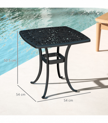 Aluminium Bistro Table with Umbrella Hole - Stylish Outdoor Solution
