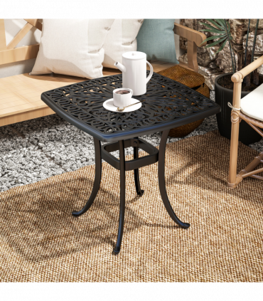 Aluminium Bistro Table with Umbrella Hole - Stylish Outdoor Solution