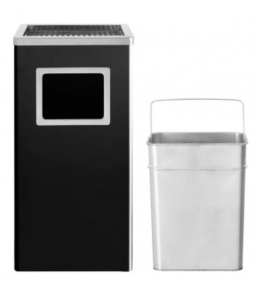 Ashtray Dustbin Hotel 45 L Steel Black