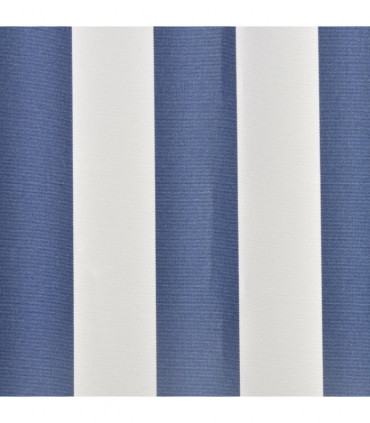 Awning Top Sunshade Canvas Blue & White 3 x 2,5m (Frame Not Included)