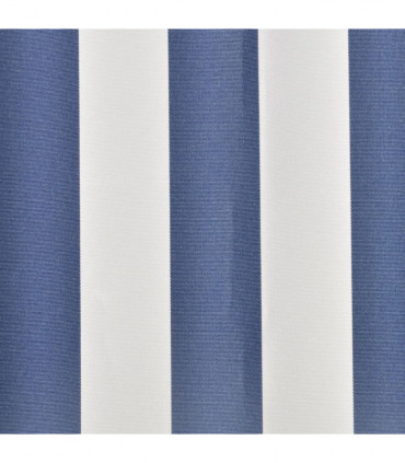 Awning Top Sunshade Canvas Blue & White 4x3m (Frame Not Included)