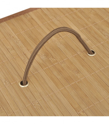 Bamboo Laundry Bin Rectangular Natural