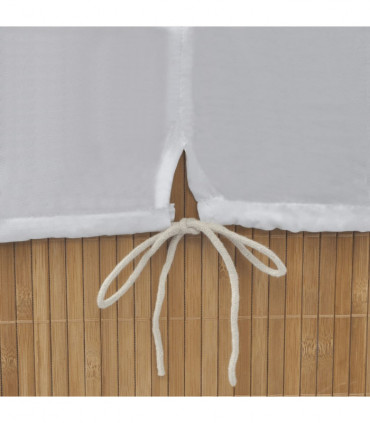 Bamboo Laundry Bin Rectangular Natural